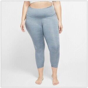 NWT Nike Women's Ruched Plus Size Yoga 7/8 length Tights,size 2X CU8607-491,blue